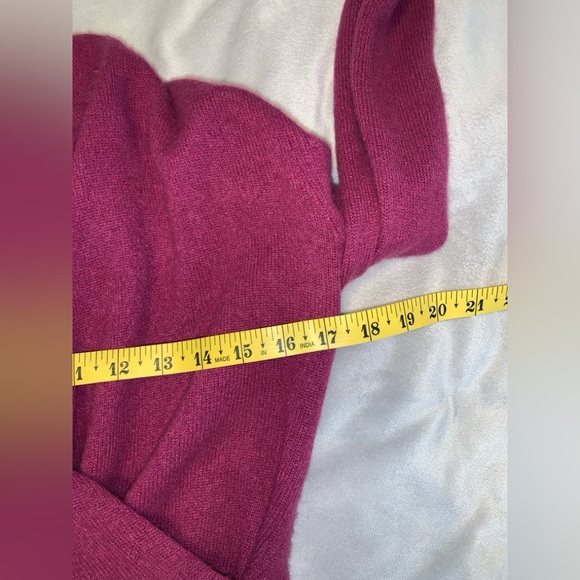 41 hawthorn 100% cashmere ballerina faux wrap sweater xs dusty purple pink - Picture 9 of 9